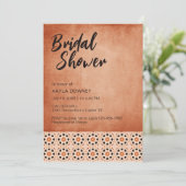 Modern Boho Terracotta Tegel Vrijgezellenfeest Kaart (Staand voorkant)