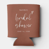 Modern Boho Terracotta Vrijgezellenfeest Blikjeskoeler (Achterkant)