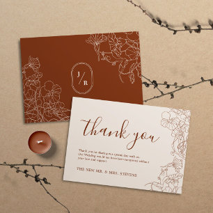 Modern Boho Terracotta Wedding Bedankt