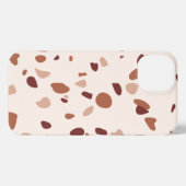 Modern Boho Terrazzo Pattern iPhone Case Hoesje (Achterkant horizontaal)