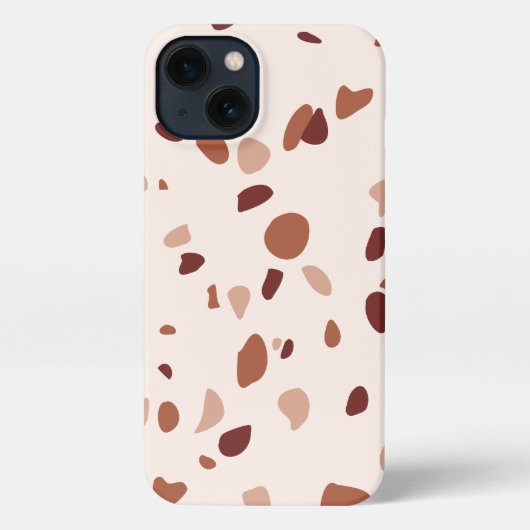 Modern Boho Terrazzo Pattern iPhone Case iPhone Hoesje (Achterkant)