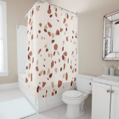 Modern Boho Terrazzo Pattern Shower Curtain Douchegordijn (In situ)