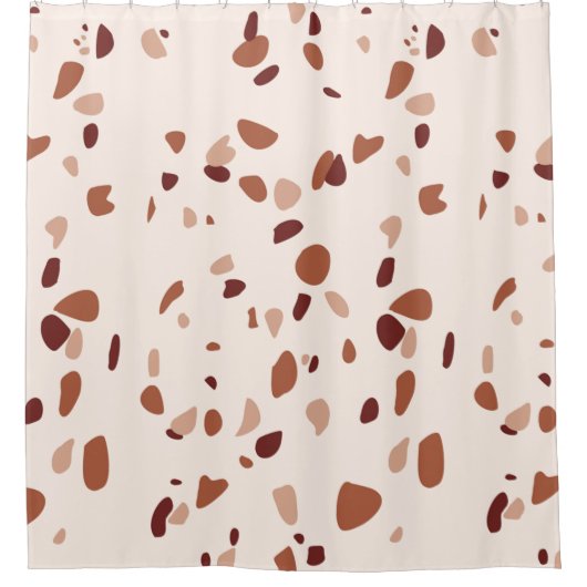 Modern Boho Terrazzo Pattern Shower Curtain Douchegordijn (Voorkant)