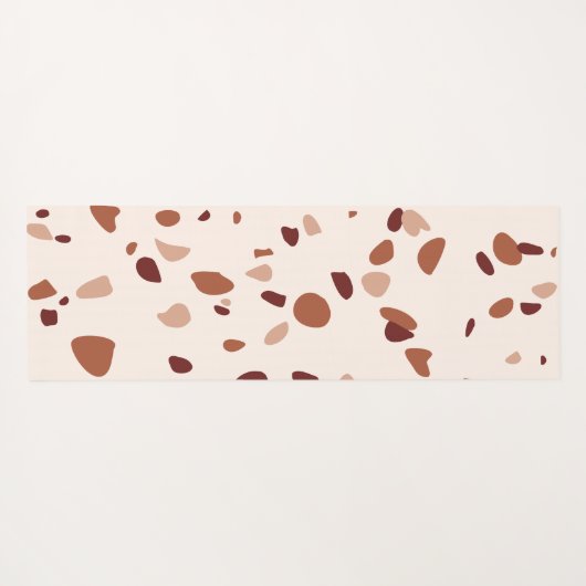 Modern Boho Terrazzo Pattern Yoga Mat (Achterkant (horizontaal))
