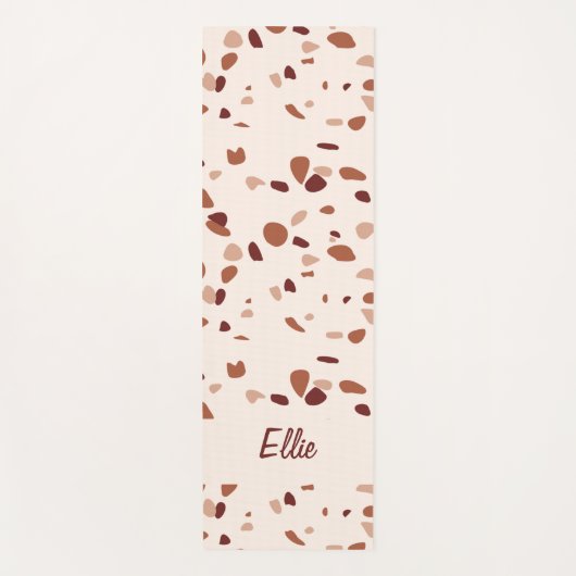 Modern Boho Terrazzo Pattern Yoga Mat (Voorkant)