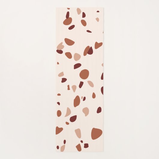 Modern Boho Terrazzo Pattern Yoga Mat (Achterkant)