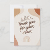 Modern Boho Thank You Card for Small Business Pack Bedankkaart (Voorkant)