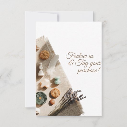 Modern Boho Thank You Card for Small Business Pack Bedankkaart (Achterkant)