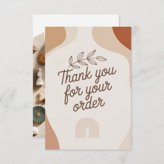 Modern Boho Thank You Card for Small Business Pack Bedankkaart