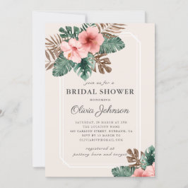Modern Boho Tropical Floral Vrijgezellenfeest Kaart