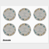 Modern Boho Tropical Kerstmis Ronde Sticker (Vel)