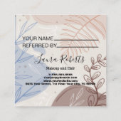 Modern boho Tropical Monstera Aanbevelingskaartje (Achterkant)