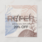 Modern boho Tropical Monstera Aanbevelingskaartje (Voorkant)