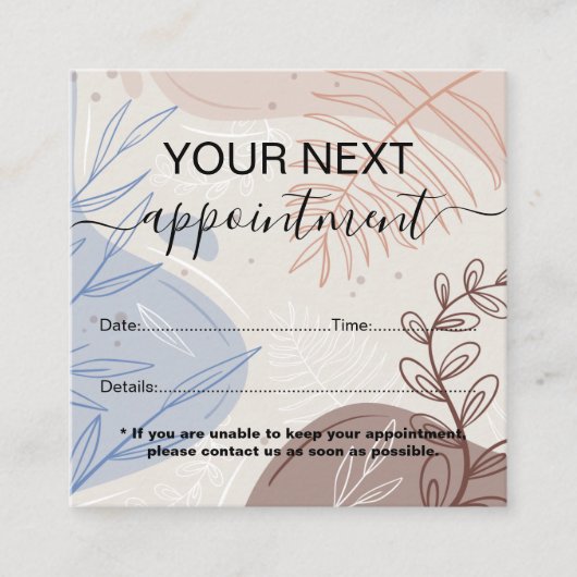 Modern boho Tropical Monstera Afsprakenkaartje (Voorkant)