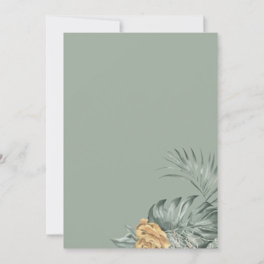 Modern Boho Tropical Monstera Leaf Vrijgezellenfee Kaart (Achterkant)