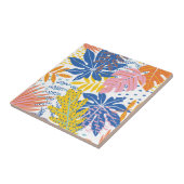 Modern Boho Tropical Oerwoud Palm Leaves Tegeltje (Zijkant)