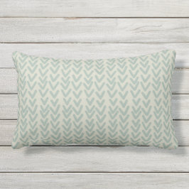 Modern Boho V Pattern Seafoam Green Beige Buitenkussen