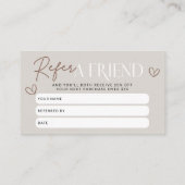 Modern Boho Verwijs Een Vriend Korting Coupon Kaar Aanbevelingskaartje (Achterkant)