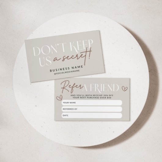 Modern Boho Verwijs Een Vriend Korting Coupon Kaar Aanbevelingskaartje