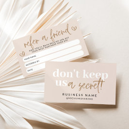 Modern Boho Verwijs Een Vriend Korting Coupon Kaar Aanbevelingskaartje