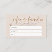 Modern Boho Verwijs Een Vriend Korting Coupon Kaar Aanbevelingskaartje (Achterkant)