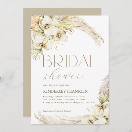 Modern Boho Vrijgezellenfeest Printed or Digital I Kaart (Voorkant / Achterkant)