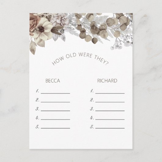 Modern Boho Vrijgezellenfeest speelde hoe oud ze w Briefkaart (Voorkant)