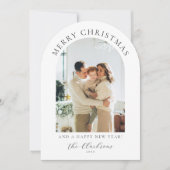 Modern Boho Vrolijk Kerstfeest & Gelukkig Nieuwjaa Kaart (Voorkant)