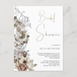 Modern Boho Waterverf Floral Vrijgezellenfeest Briefkaart