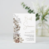 Modern Boho Waterverf Floral Vrijgezellenfeest Briefkaart (Staand voorkant)