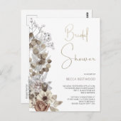 Modern Boho Waterverf Floral Vrijgezellenfeest Briefkaart (Voorkant / Achterkant)