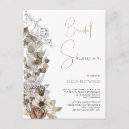 Modern Boho Waterverf Floral Vrijgezellenfeest Briefkaart