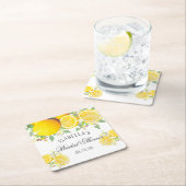 Modern Boho Waterverf Lemon Summer Vrijgezellenfee Kartonnen Onderzetters (Insitu)