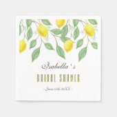 Modern Boho Waterverf Lemon Summer Vrijgezellenfee Servet (Voorkant)