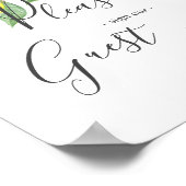 Modern Boho Waterverf Lemon Summer Wedding Sign Poster (Hoek)