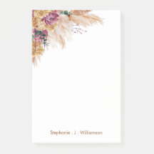 Modern Boho Waterverf Pampas Grass Post-it Notes