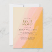 Modern Boho Waterverf Roze Geel Vrijgezellenfeest Kaart (Voorkant)