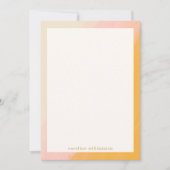 Modern Boho Waterverf Roze Gepersonaliseerd Notitiekaartje (Voorkant)