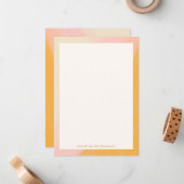 Modern Boho Waterverf Roze Gepersonaliseerd Notitiekaartje (Voorkant / Achterkant in situ)