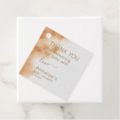 Modern Boho Waterverf Tie Dye Baby shower Beige Bedankjes Labels (In situ)