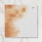 Modern Boho Waterverf Tie Dye Baby shower Beige Bedankjes Labels (Achterkant)