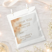 Modern Boho Waterverf Tie Dye Baby shower Beige Bedankzakje (Geknipt)