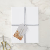 Modern Boho Waterverf Tie Dye Baby shower Beige Cadeaulabel (Met Touw)