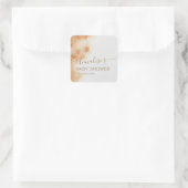 Modern Boho Waterverf Tie Dye Baby shower Beige Vierkante Sticker (Tas)