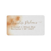 Modern Boho Waterverf Tie Dye Beige Baby shower Etiket (Voorkant)