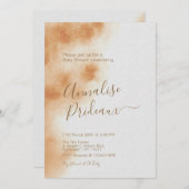 Modern Boho Waterverf Tie Dye Beige Baby shower Kaart (Voorkant / Achterkant)