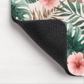 Modern Boho Waterverf Tropical Floral Leaves Muismat (Hoek)