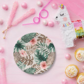 Modern Boho Waterverf tropisch botanisch  Papieren Bordje (Feest)