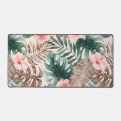 Modern Boho Waterverf Tropische Floral Bureaumat (Voorkant)