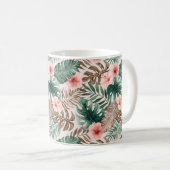 Modern Boho Waterverf Tropische Floral  Koffiemok (Voorkant rechts)